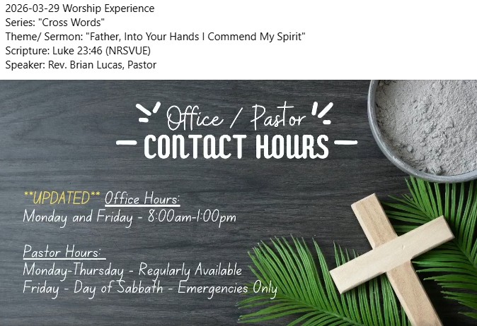 Father, Into Your Hands I Commend My Spirit